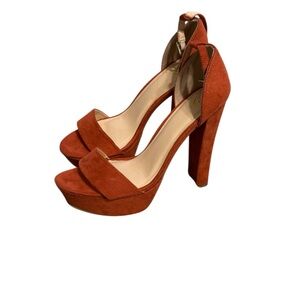 Windsor Rust Suede Platform Heels